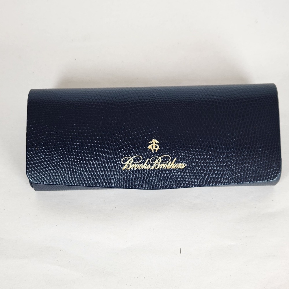 Brooks Brothers Eyeglasses Case‎ Only Blue Snakeskin Texture Hardcase dust cloth